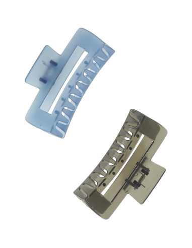 Clips de Garra Rectangular Grande Goody - 2 Piezas Antideslizantes