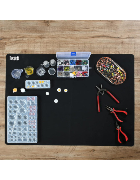 Alfombrilla de Silicona Antiadherente Foepoge 70.9x50.8cm Negra