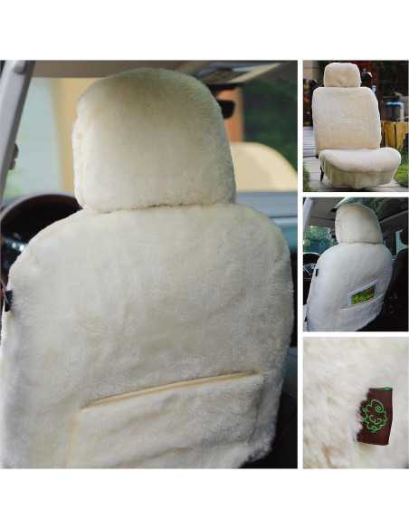 Funda de Asiento de Piel de Oveja SHEEPSKIN ELITE Beige