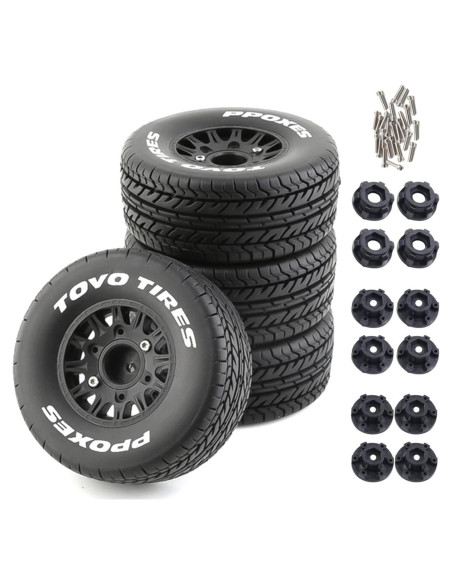 Neumáticos de Camión RC Chanmoo 1:8 1:10 4PCS Caucho