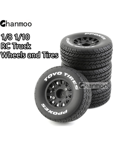 Neumáticos de Camión RC Chanmoo 1:8 1:10 4PCS Caucho
