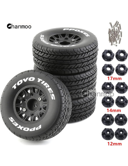 Neumáticos de Camión RC Chanmoo 1:8 1:10 4PCS Caucho
