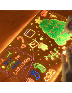 Tablero de Notas LED JBEIY 15x15cm Acrílico Borrado en Seco 2