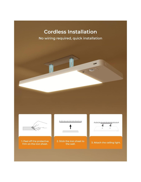 Luz de Techo LED FULEN CL06 Recargable con Sensor de Movimiento