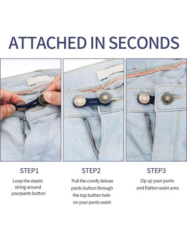 Extensores de Botón para Pantalones Siyurongg - 6 Pcs