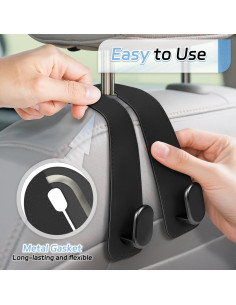 Ganchos para Reposacabezas de Automóvil Fitnice - Paquete de 2 2