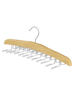 Perchero de Corbatas Whitmor de Madera Natural 24 Ganchos
