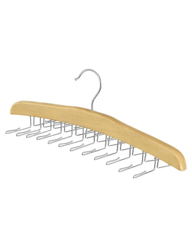 Perchero de Corbatas Whitmor de Madera Natural 24 Ganchos