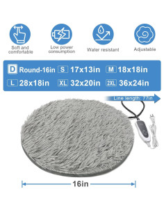 Almohadilla Térmica para Gatos GOLOPET 40.6 cm Control Temperatura 2