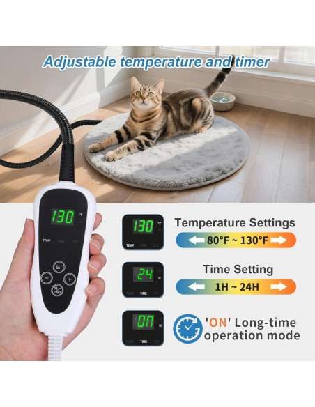 Almohadilla Térmica para Gatos GOLOPET 40.6 cm Control Temperatura