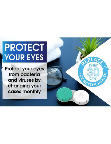 Estuches para Lentes de Contacto Axim USA 12 Unidades Verde