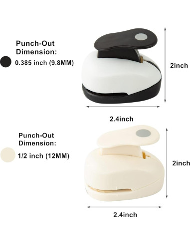Juego de 2 Perforadoras de Agujeros QIQQIKIN 9.8mm y 12mm