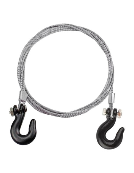 Cadena de Remolque RC 1/10 Metal Gancho Traxxas SCX10 Negro