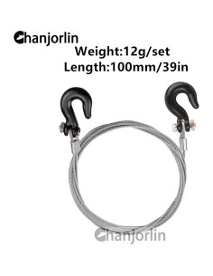 Cadena de Remolque RC 1/10 Metal Gancho Traxxas SCX10 Negro 2