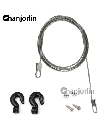 Cadena de Remolque RC 1/10 Metal Gancho Traxxas SCX10 Negro