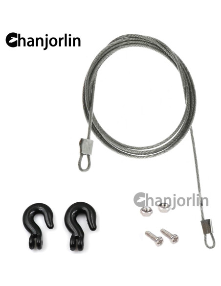 Cadena de Remolque RC 1/10 Metal Gancho Traxxas SCX10 Negro