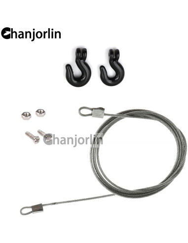 Cadena de Remolque RC 1/10 Metal Gancho Traxxas SCX10 Negro