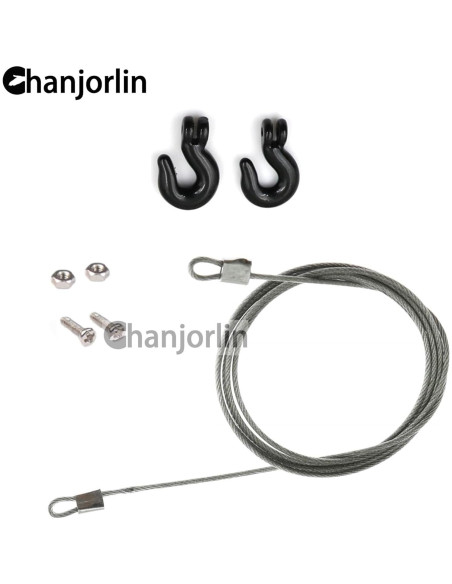 Cadena de Remolque RC 1/10 Metal Gancho Traxxas SCX10 Negro