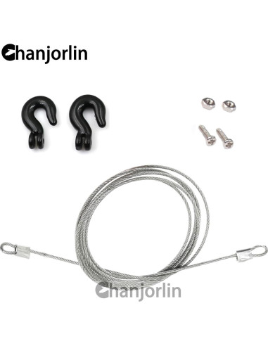 Cadena de Remolque RC 1/10 Metal Gancho Traxxas SCX10 Negro