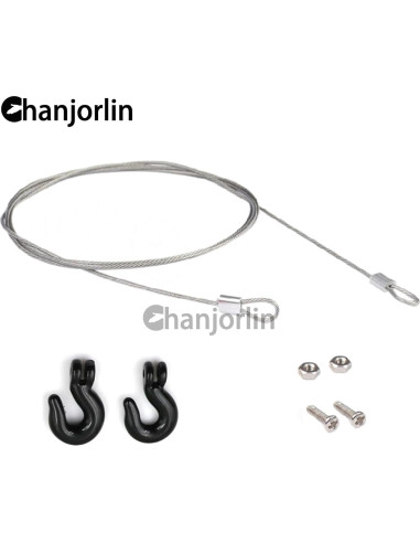 Cadena de Remolque RC 1/10 Metal Gancho Traxxas SCX10 Negro