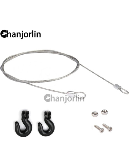 Cadena de Remolque RC 1/10 Metal Gancho Traxxas SCX10 Negro