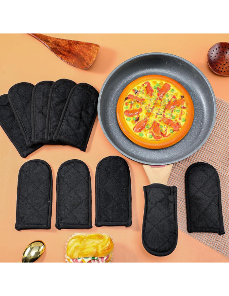 Cubiertas de Mango Caliente Dandat 24 Piezas Algodón Negro