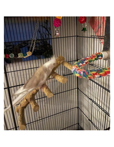 Escalera de Madera Natural Bolagar para Aves 30.99 cm