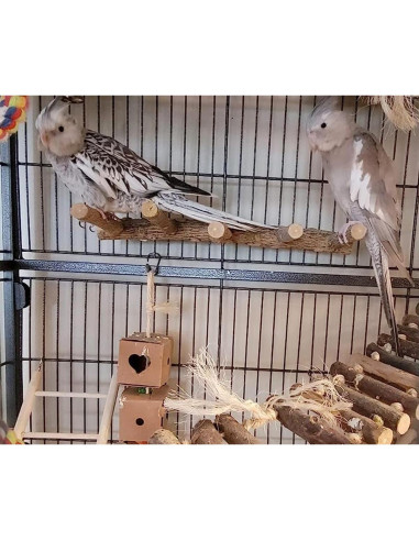 Escalera de Madera Natural Bolagar para Aves 30.99 cm