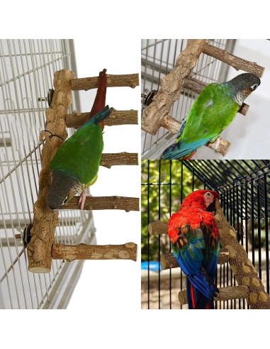 Escalera de Madera Natural Bolagar para Aves 30.99 cm