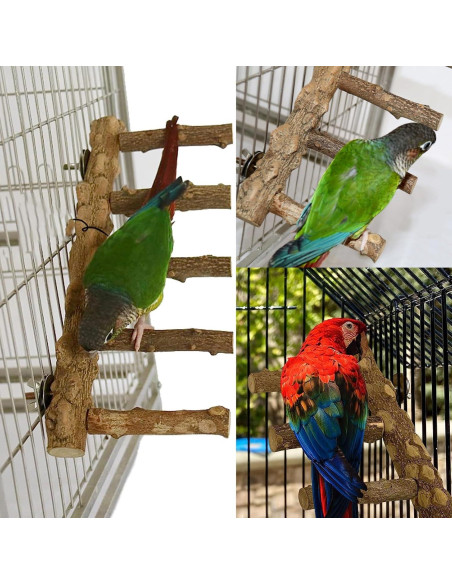 Escalera de Madera Natural Bolagar para Aves 30.99 cm