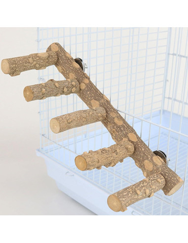 Escalera de Madera Natural Bolagar para Aves 30.99 cm