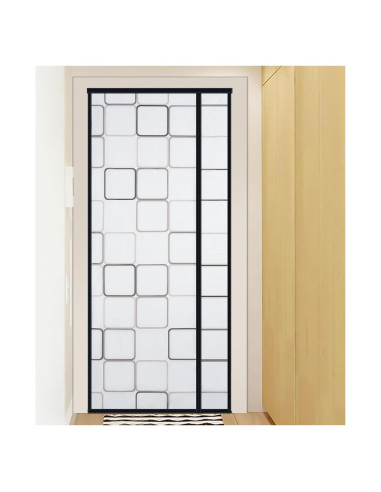 Cortina de Puerta Aislante Magnética Veanusiver 90x206 cm Gris