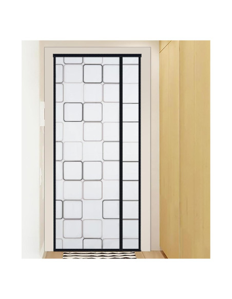 Cortina de Puerta Aislante Magnética Veanusiver 90x206 cm Gris Cortina de Puerta Aislante Magnética Veanusiver 90x206 cm Gris