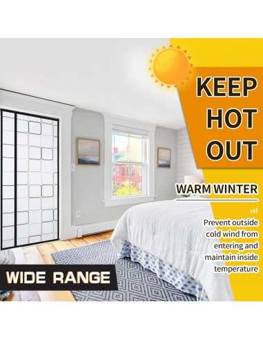 Cortina de Puerta Aislante Magnética Veanusiver 90x206 cm Gris