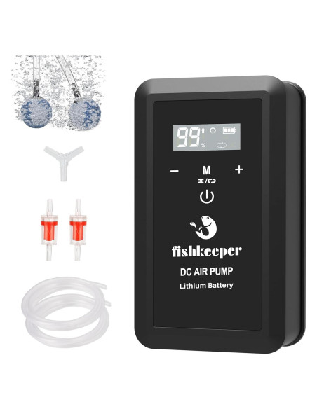 Bomba de Aire Recargable Fishkeeper 8W para Acuarios 10-120 Gal