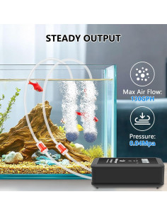 Bomba de Aire Recargable Fishkeeper 8W para Acuarios 10-120 Gal 2