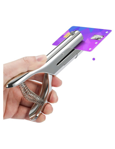 Perforadora de Papel Rikolto 1 Agujero 6mm Portátil Plata