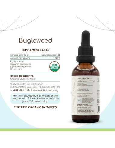 Tintura de Bugleweed HerbEra 60 ml | Extracto Orgánico Sin Alcohol