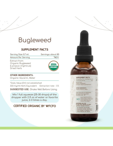 Tintura de Bugleweed HerbEra 60 ml | Extracto Orgánico Sin Alcohol Tintura de Bugleweed HerbEra 60 ml | Extracto Orgánico Sin Alcohol