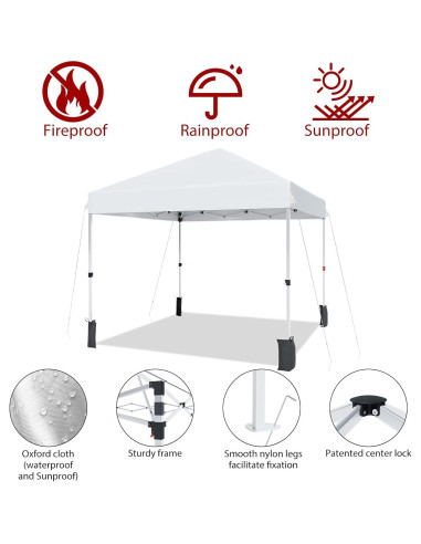 Carpa de Canopy Plegable EcoExplorer 2.44x2.44m Ajustable