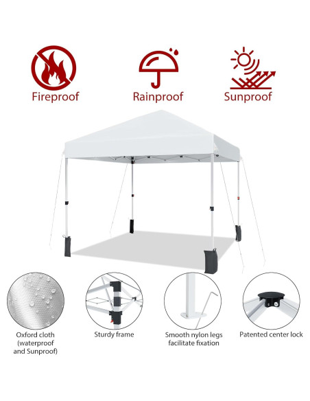 Carpa de Canopy Plegable EcoExplorer 2.44x2.44m Ajustable