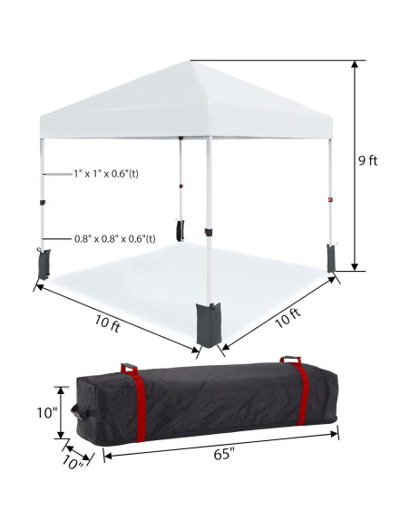 Carpa de Canopy Plegable EcoExplorer 2.44x2.44m Ajustable
