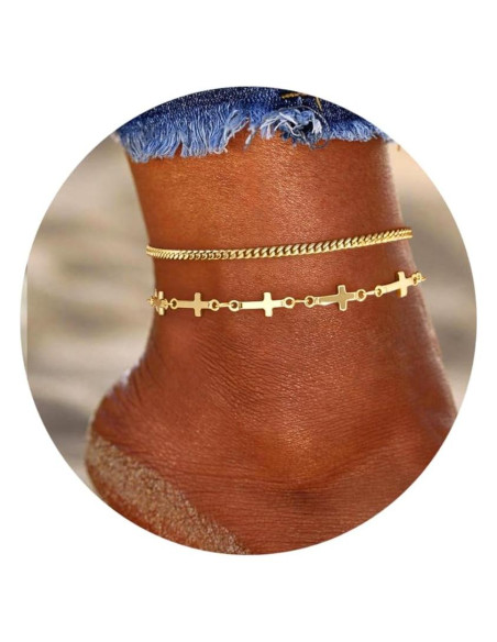 Conjunto de Pulseras de Tobillo de Plata 925 para Mujeres Conjunto de Pulseras de Tobillo de Plata 925 para Mujeres