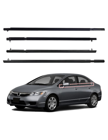 Moldura de Sellado de Ventana ItranMc para Honda Civic 2006-2011