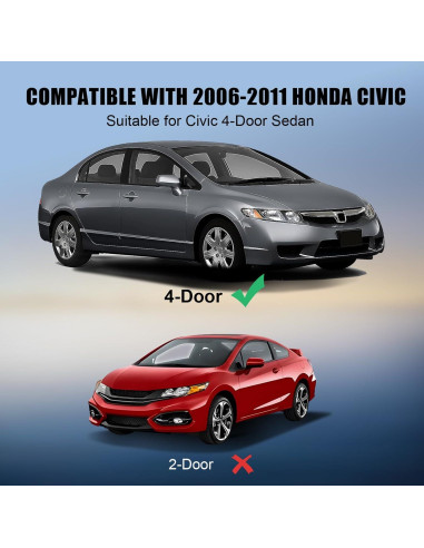 Moldura de Sellado de Ventana ItranMc para Honda Civic 2006-2011