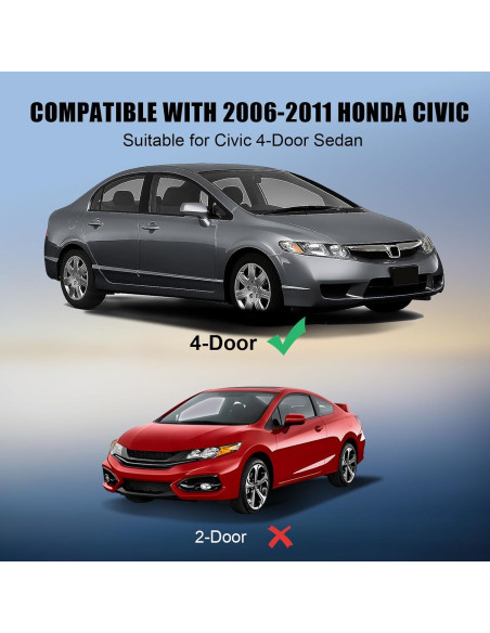 Moldura de Sellado de Ventana ItranMc para Honda Civic 2006-2011