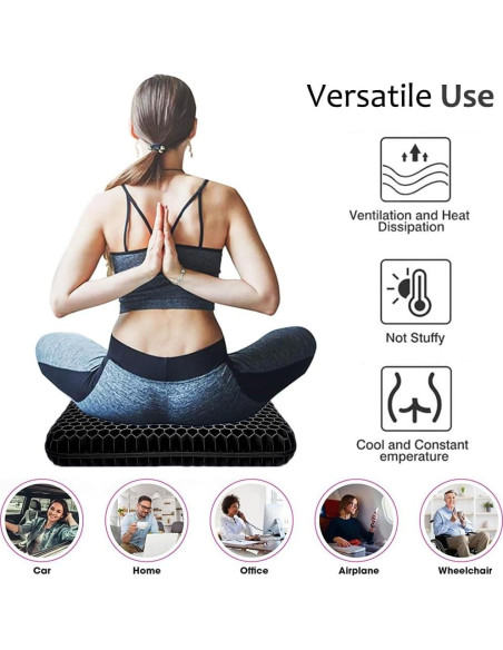 Cojín de Gel Extra Grueso Helishy 42x37cm Alivio Dolor