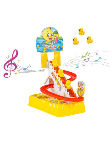 Juguete Eléctrico de Patito que Sube Escaleras con LED