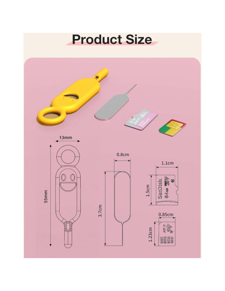 Soporte de tarjeta SIM con herramienta de extracción - 3 Pcs