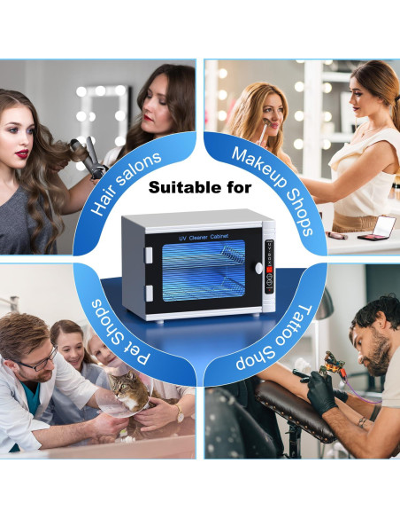 Máquina de limpieza UV 12L GOLDSEASTAR para herramientas de uñas